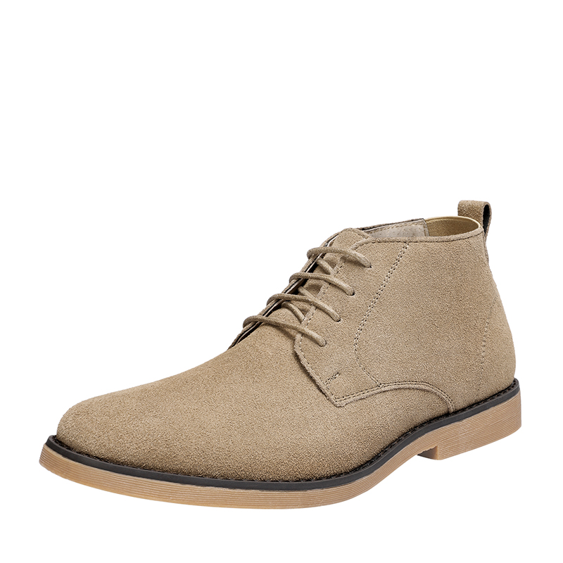 Brand pair of Men\'s tan suede boots by Bruno Marc Bruno Marc Men main image 3