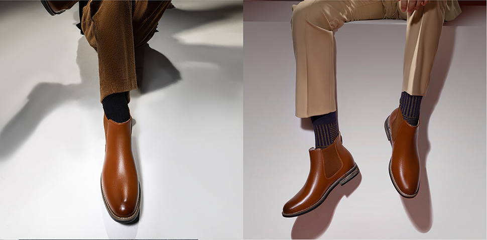St. John\'s Bay Men\'s Brown Chelsea Boot - Classic Slip-On Dress Casual St. John main image 4