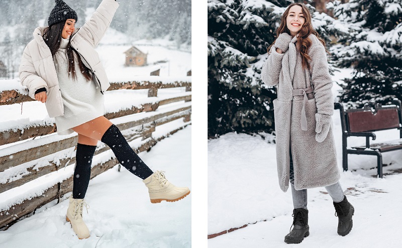 Knee high winter snow boots best sale