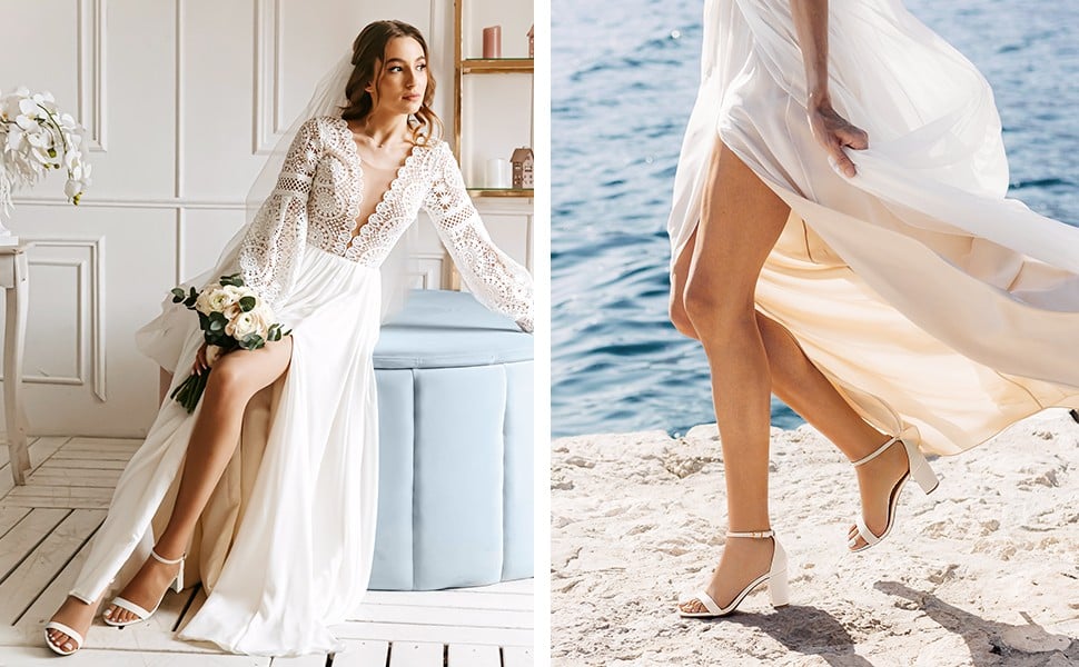 Footprints in the Sand: Unconventional Beach Wedding Shoes for Bride