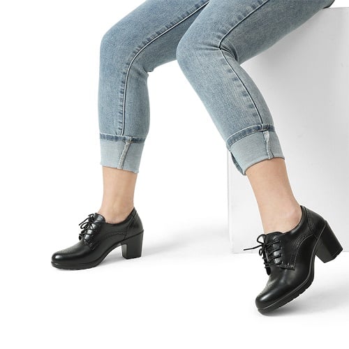 Black work shoes with arch support online