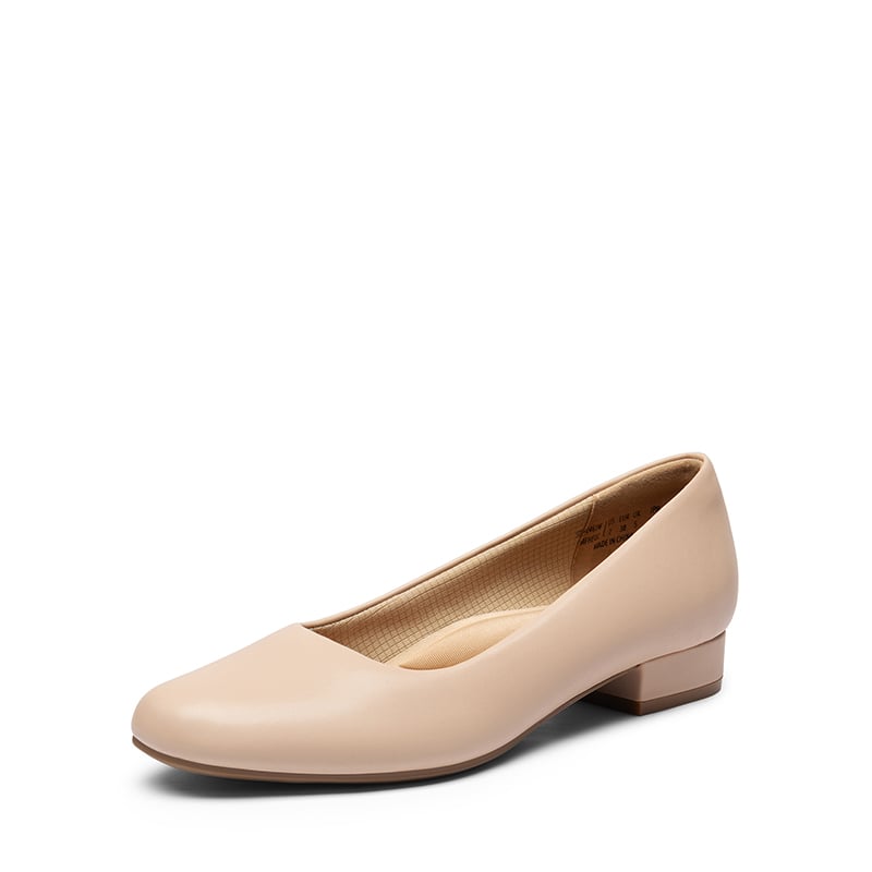 Nude low heel pumps on sale