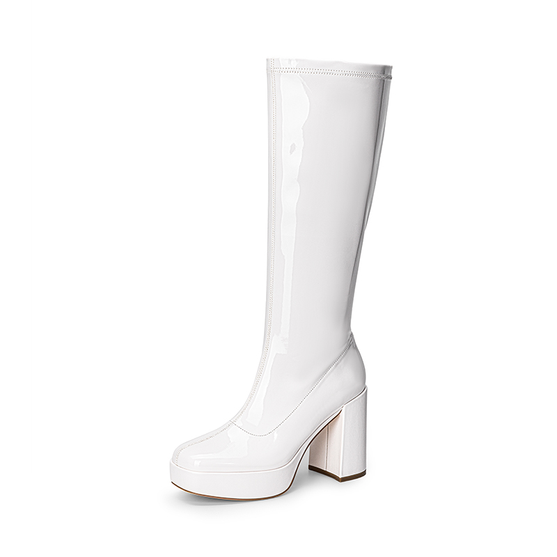 Y2K-inspired Knee-high Platform Gogo Boots