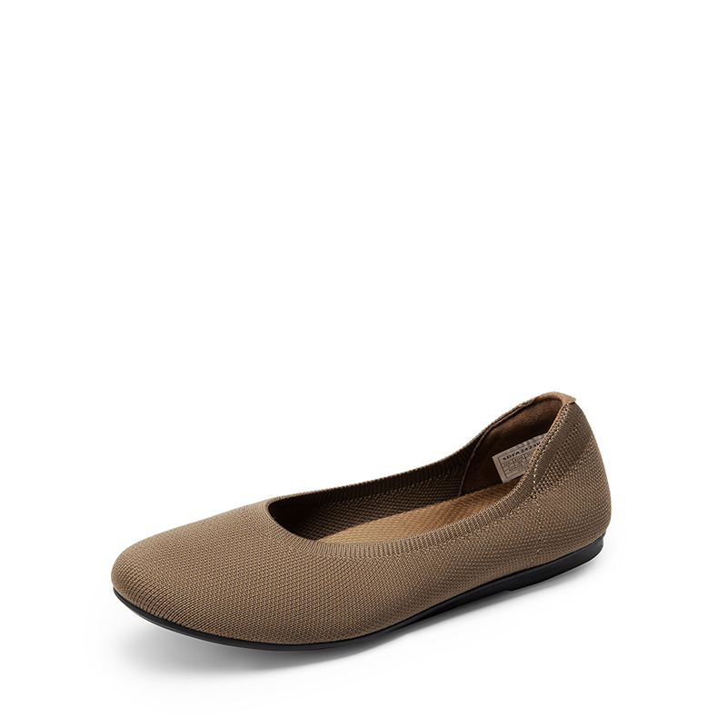 Arch Support Knit Ballet Flats-DREAM PAIRS