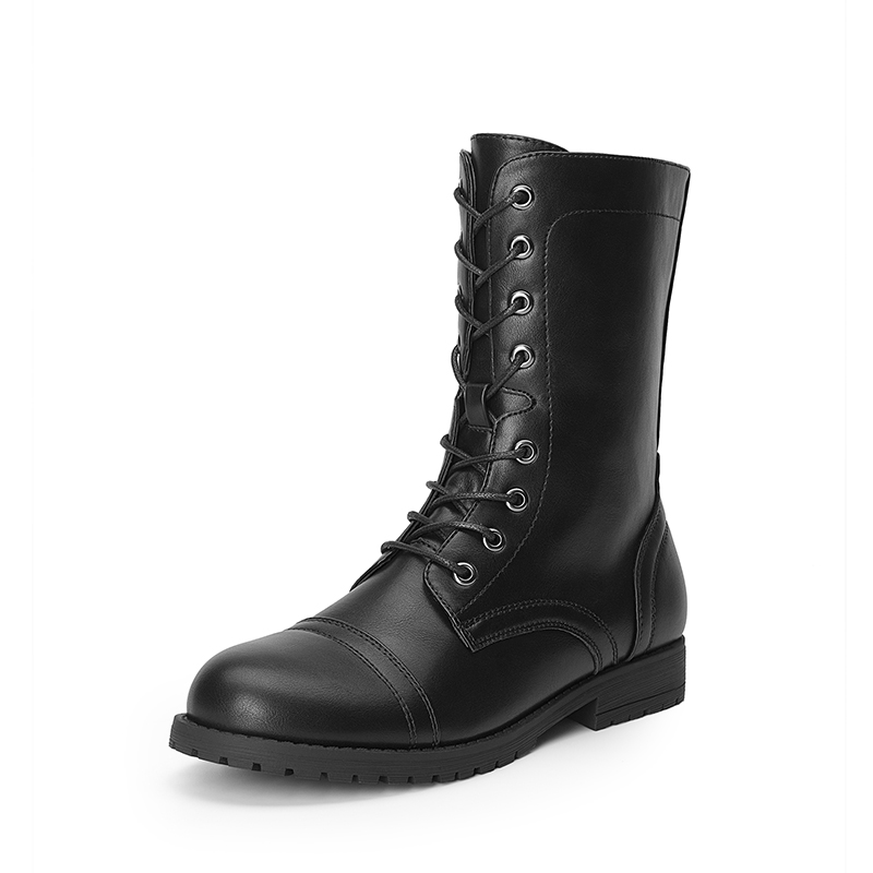 Womens mid calf combat boots cheap