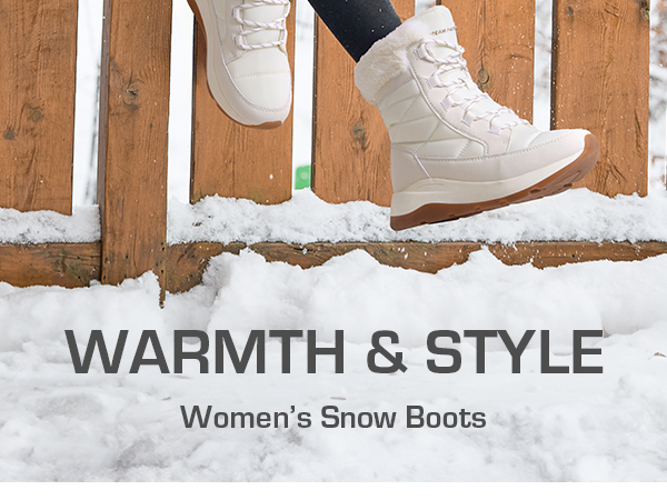 Women's Lace-up Fur Snow Boots-DREAM PAIRS