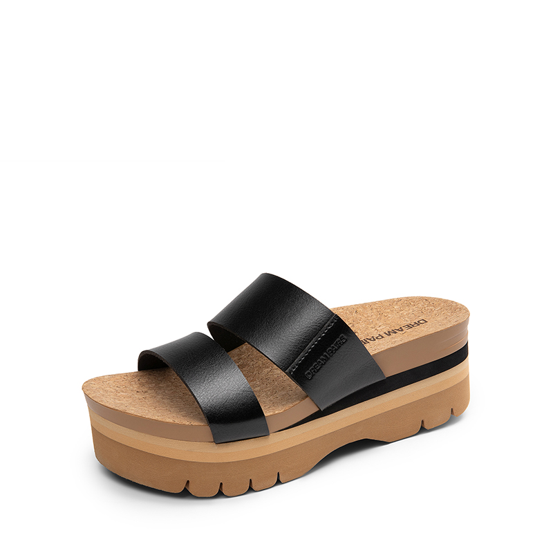 DREAM PAIRS Women's Arch Support Slide Sandals - Adjustable Straps With Soft Cushion