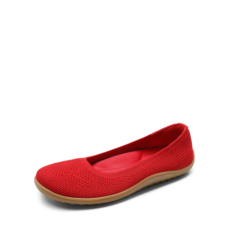 Breathable Round Toe Knit Flats
