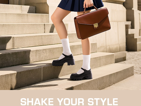 [MLB] Ground Chunky Mary Jane /追跡付 Amazon.com | GooMaShoes Women's Square Toe Chunky High Heel