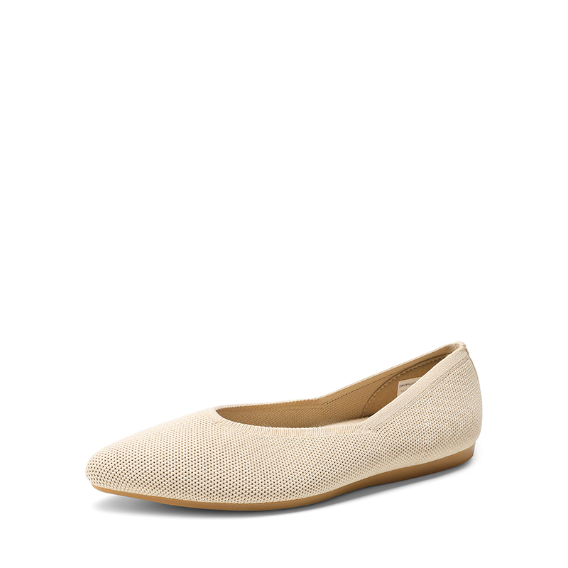 Pointed Toe Knit Slip On Flats
