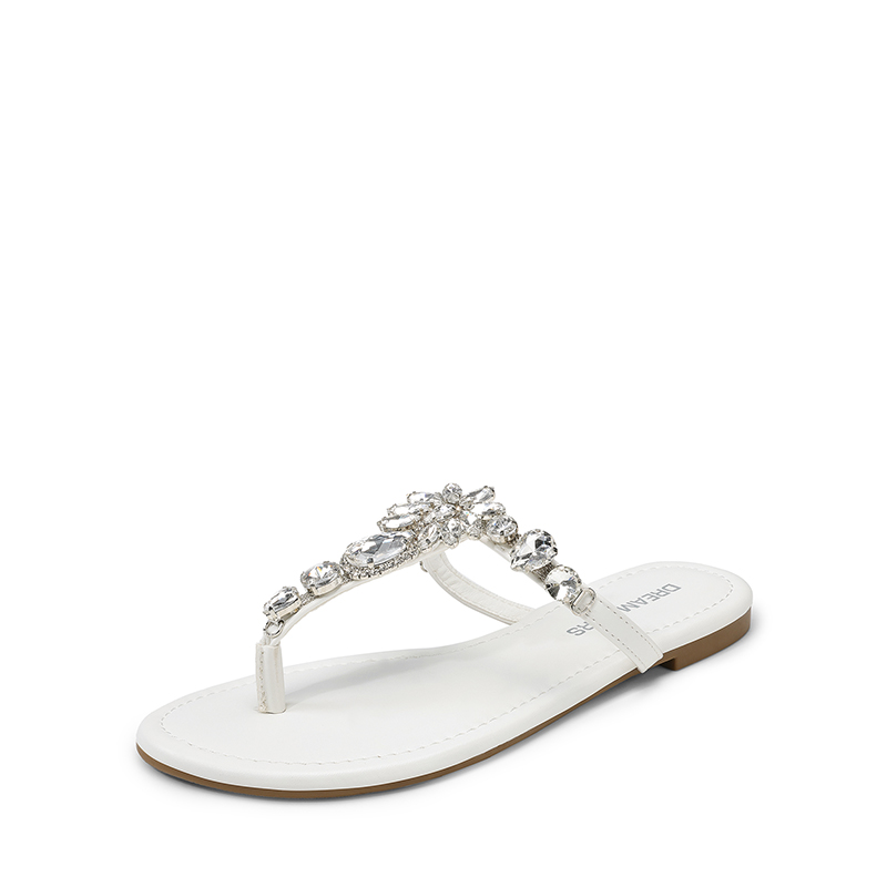 Rhinestone Thong Flip Flop Sandals