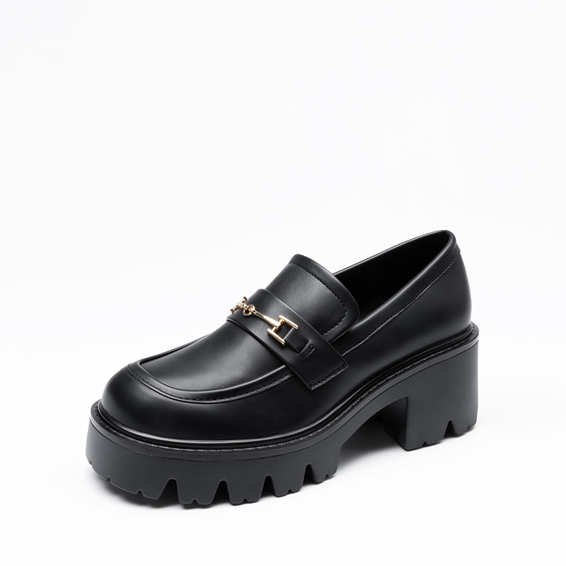 靴 y2k Drape Leather Loafer 07:05--