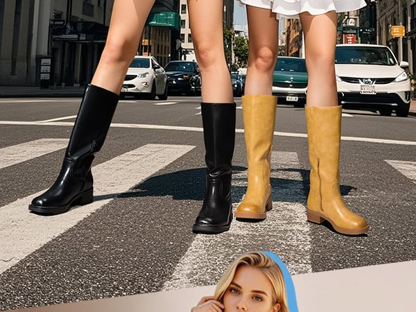 Women's Square Toe Knee-High Boots