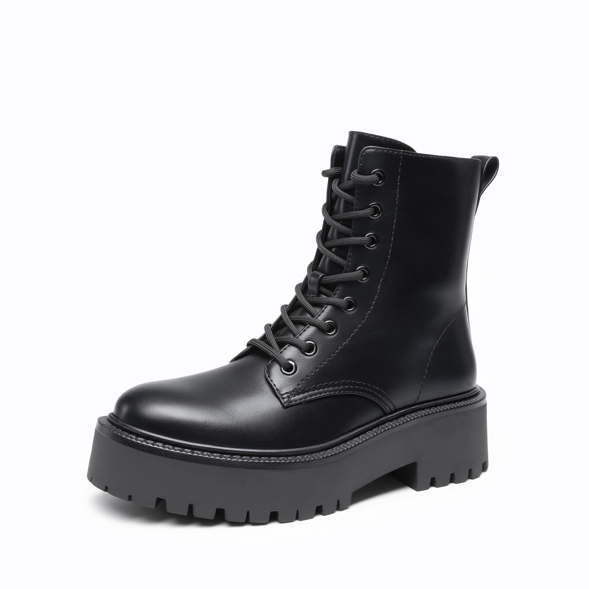 Lace Up Combat Ankle Boots