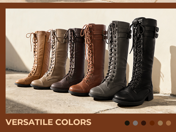 Georgia] Faux Fur Lining Knee High Riding Boots