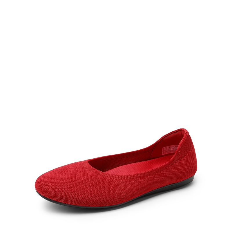 Knit Round Toe Arch Support Ballet Flats