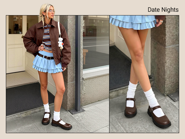 Women's Comfortable Wide Toe Box Platform Mary Janes | DREAM PAIRS