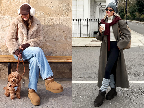 Women's Suede Platform Snow Boots with Wool Lining | Dream Pairs