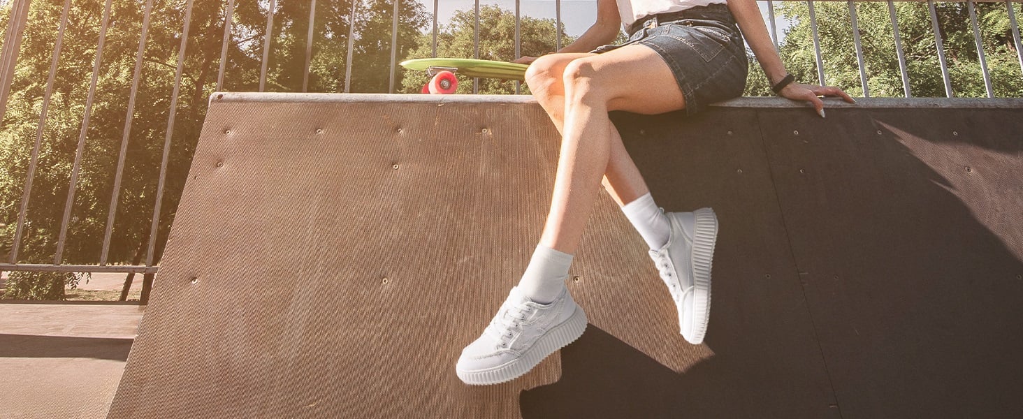 Most comfortable womens white fashion sneakers