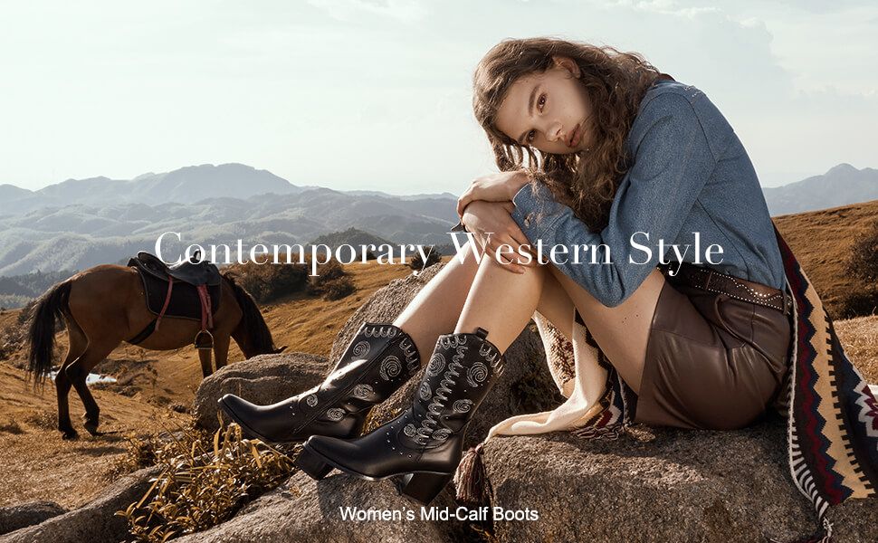 Dream Pairs Dakota Western Cowboy Boots