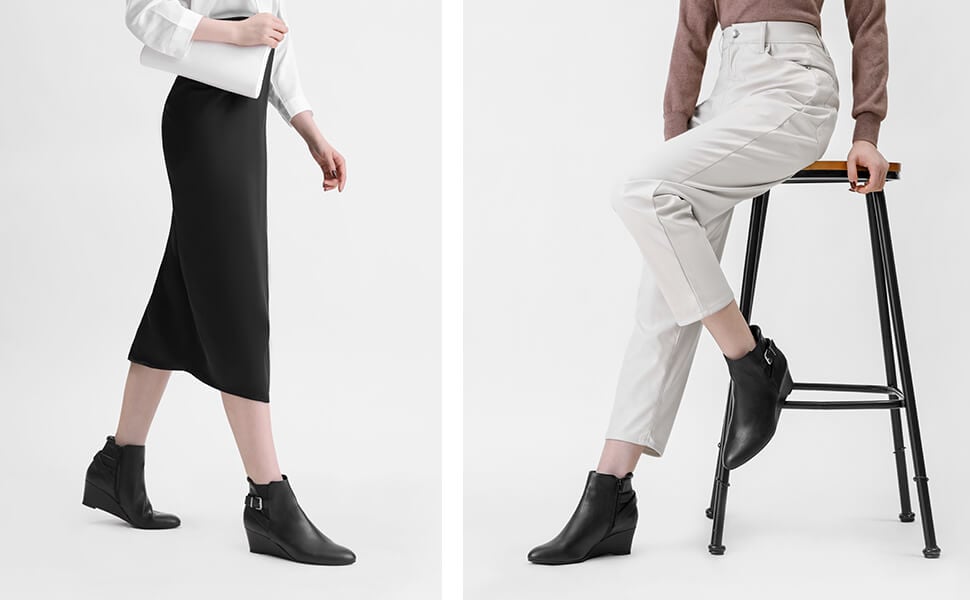 Women’s Cross-Strap Wedge Shoes | Closed-Toe Everyday Flats main image 0