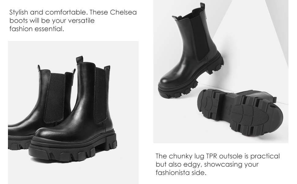 【COLOR iN ID】long chelsea boots Amazon.com: Tzsaixeh 2'' Thick Sole Men's Leather Platform