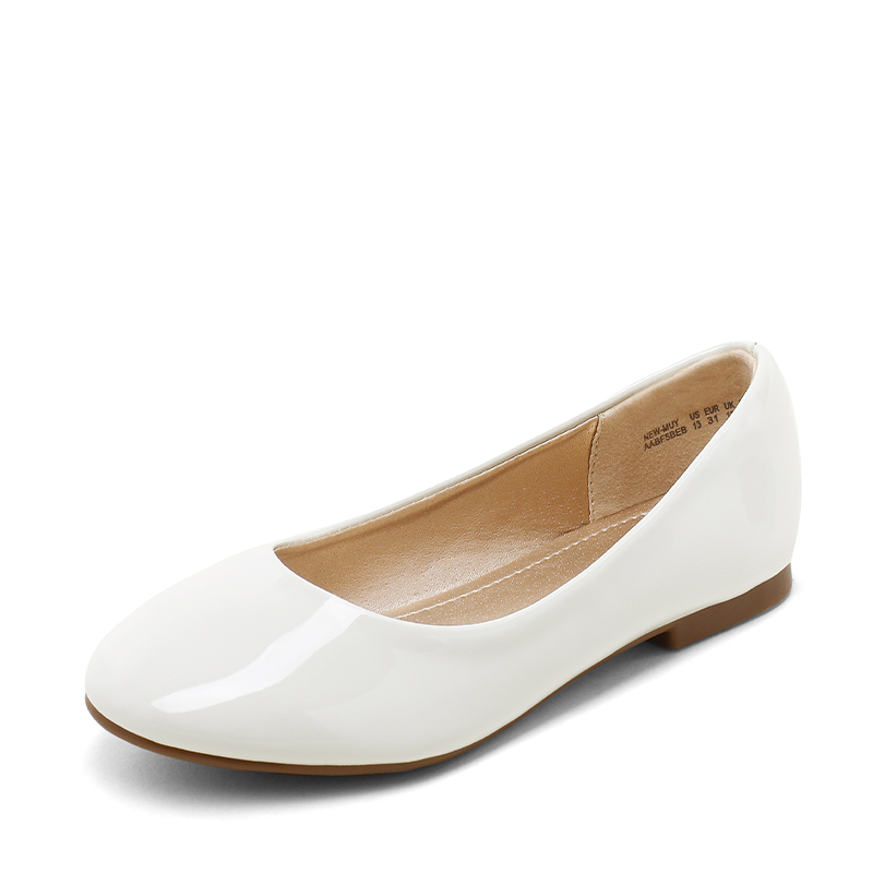 DREAM PAIRS Girls Dress Shoes - Mary Jane Casual Slip On Ballerina Flat Ivory 3 Little Kid Serena 100 Inf