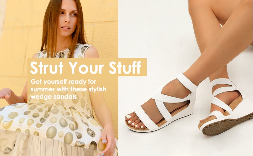 How To Style White Wedge Sandals For Women