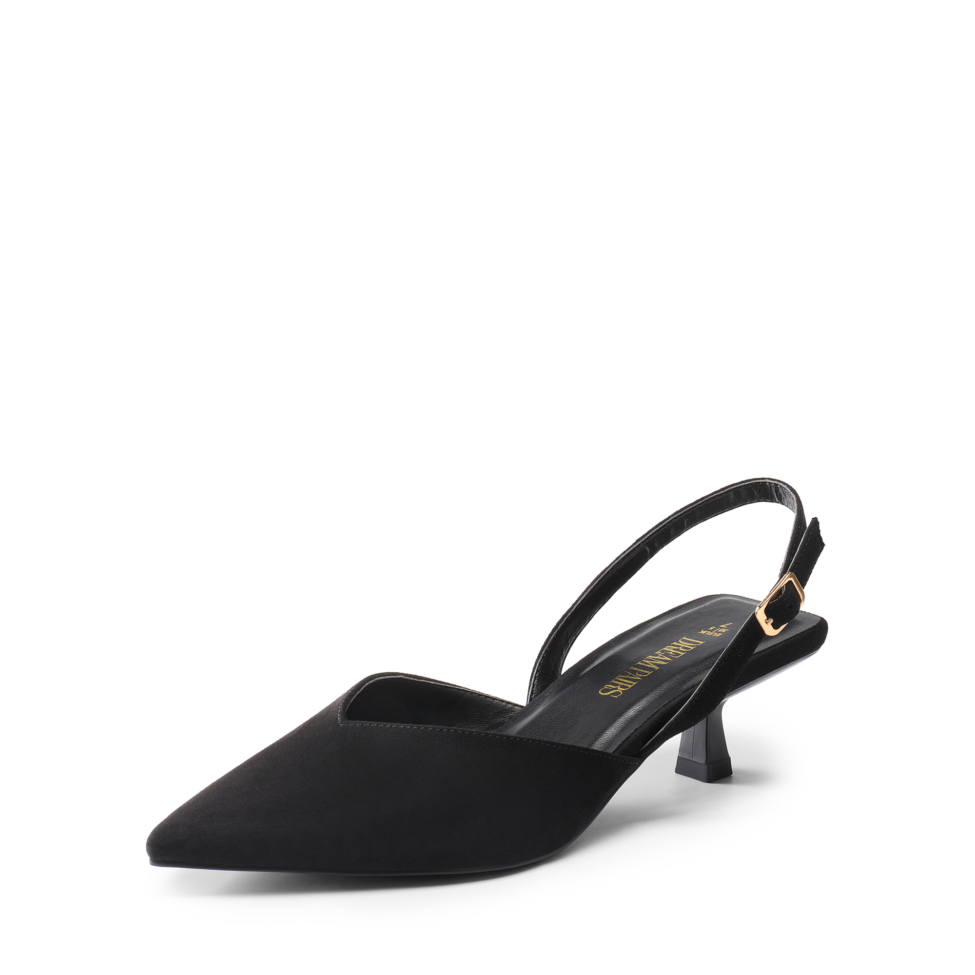 Low heel black slingbacks sales