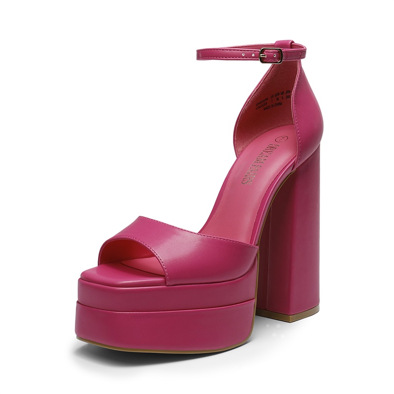 Square Toe Platform Chunky Heel Sandals-dreampairs