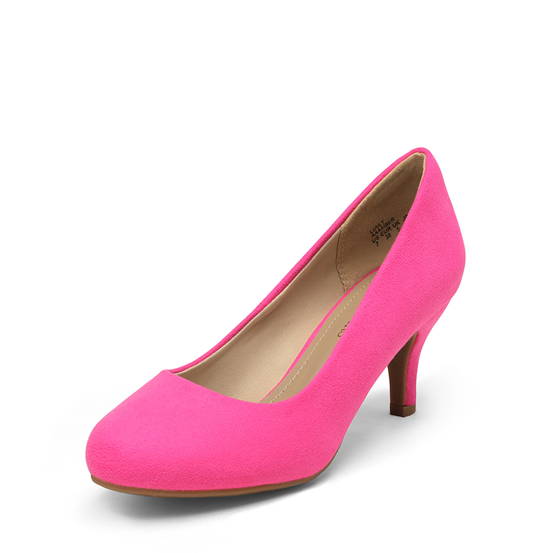 Comfortable Round Toe Low Heel Pumps Dream Pairs