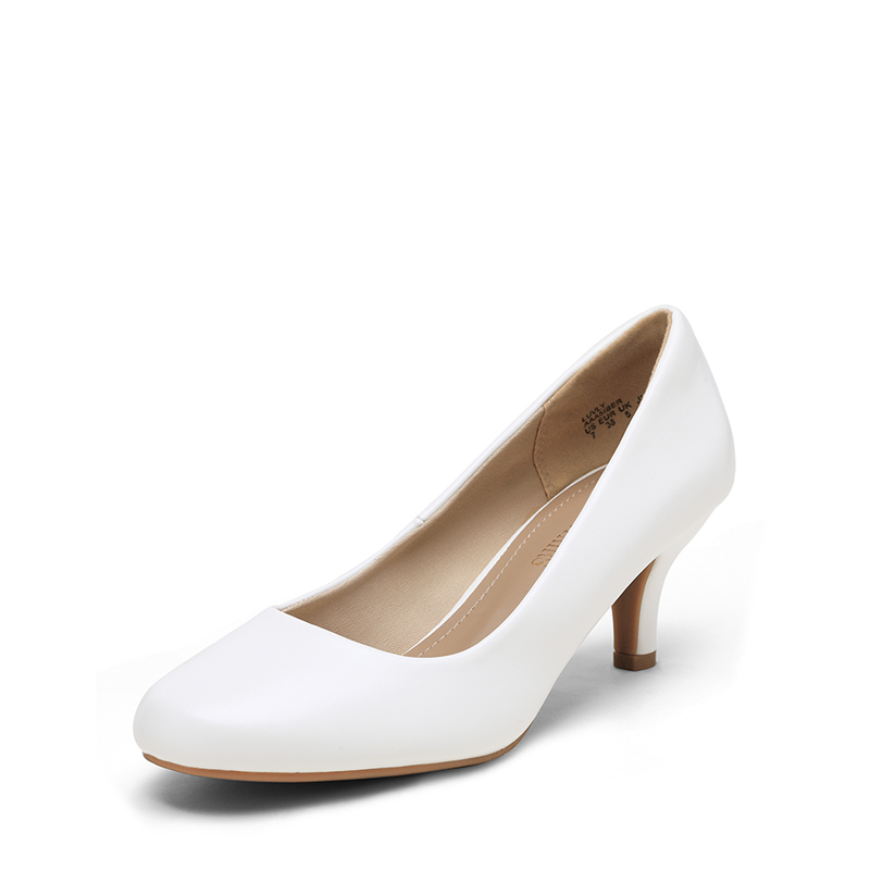 Comfortable Round Toe Low Heel Pumps Dream Pairs