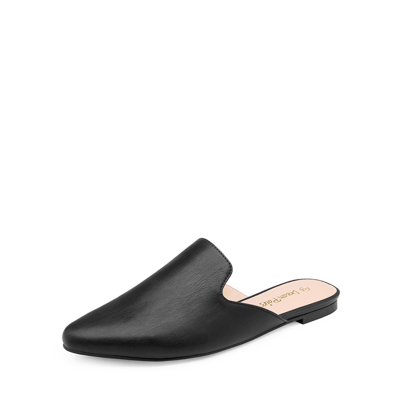 Open toe mules flat clearance