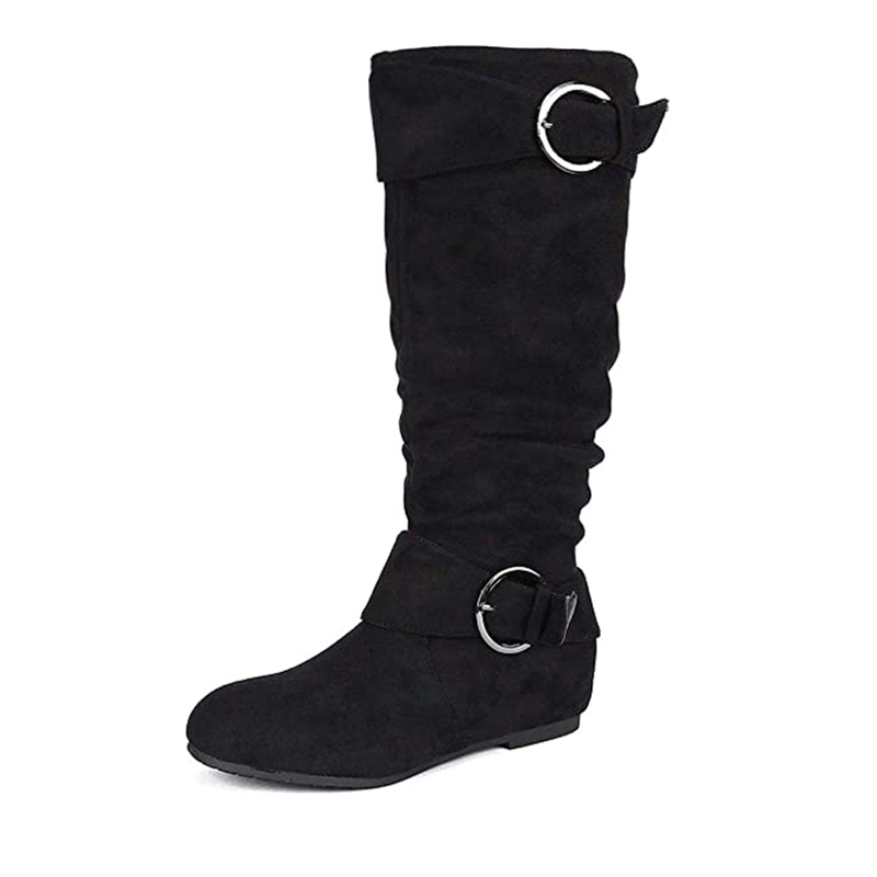 Women s Low Wedge Boots Wide Calf Boots Dream Pairs