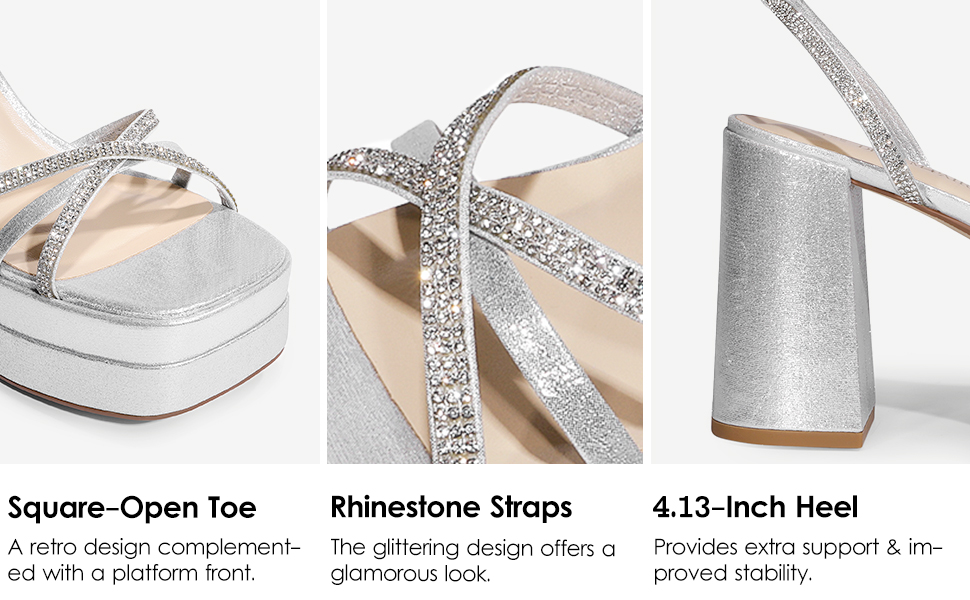 Lace Up Platform Sandals | Rhinestone Heel Sandals-Dream Pairs Lace Up Platform Sandals | Rhinestone Heel Sandals-Dream Pairs