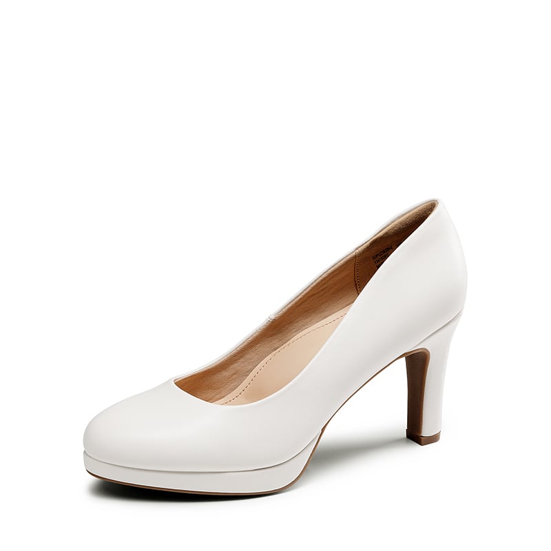 Platform Comfortable Mid Heel Pumps