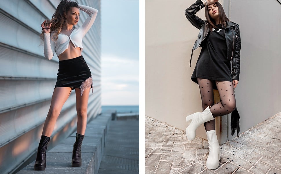 Square Toe Ankle Boots | Women's Platform Boots-Dream Pairs