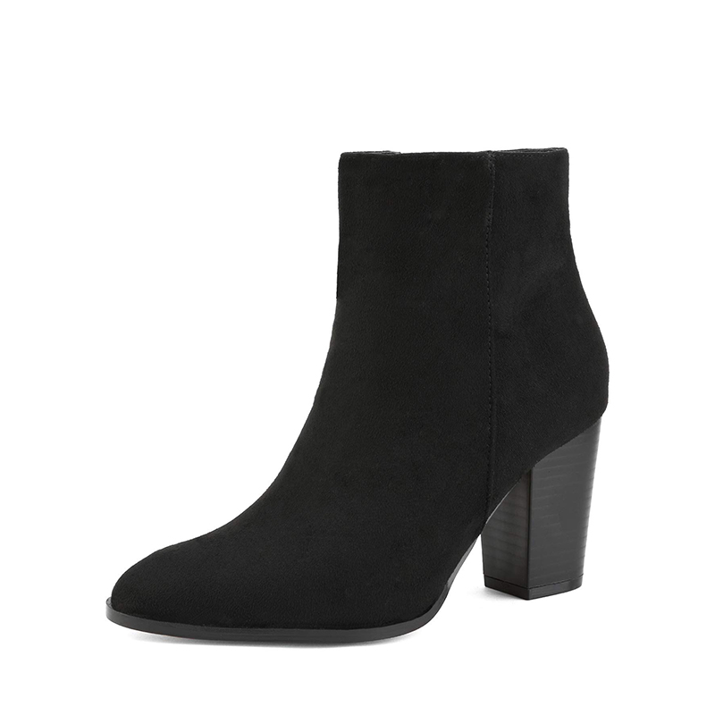 Women’s Pointed-Toe Chunky-Heel Side-Zip Boots