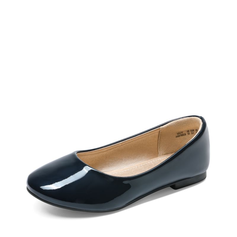 Girls black flat shoes top