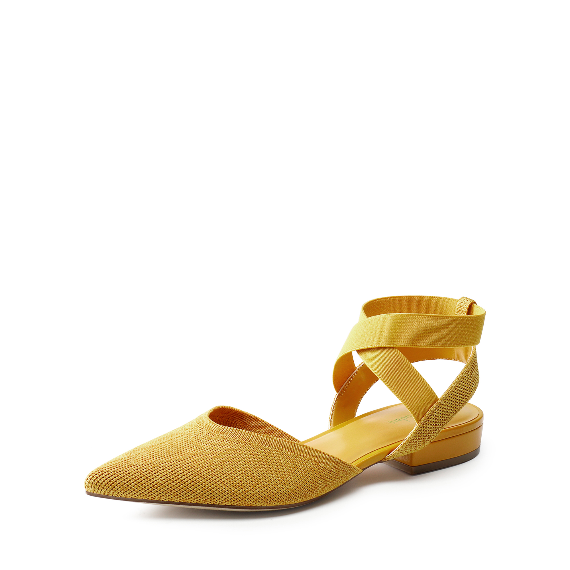 Yellow flats with ankle strap new arrivals