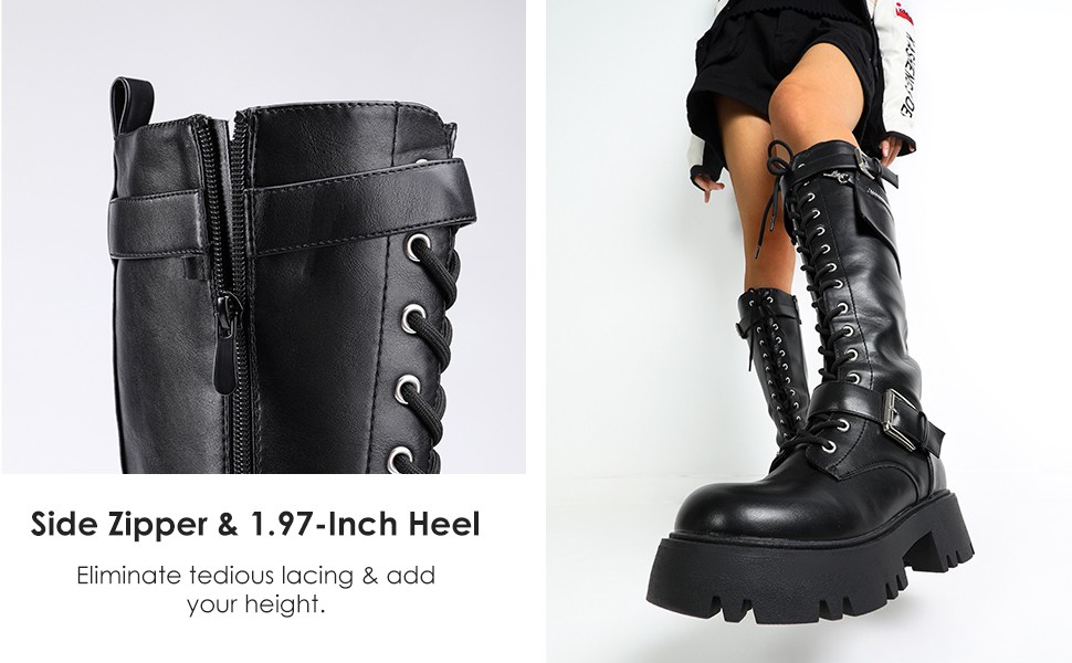 Motorcycle boots with heels shop