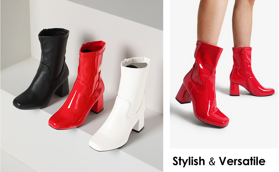 Women's Square-Toe Gogo Boots-Dream Pairs