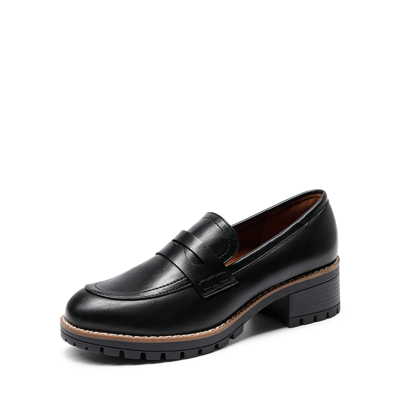 Chunky Loafer Penny Casual Fashion Shoes.