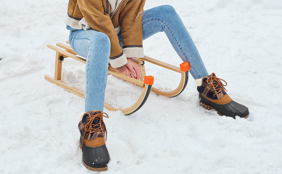 duck boots fuzzy