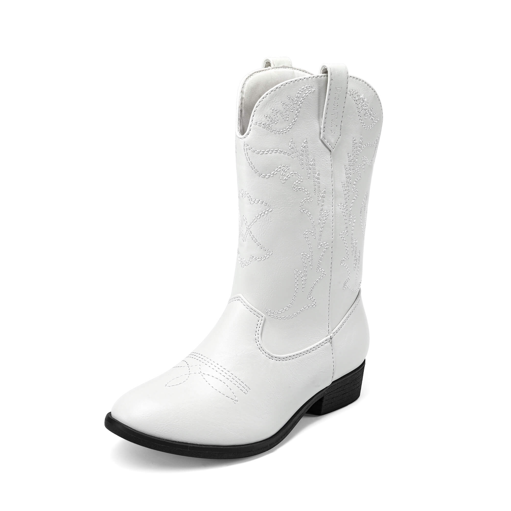 Mid Calf Kids Cowboy Riding Boots dreampairs