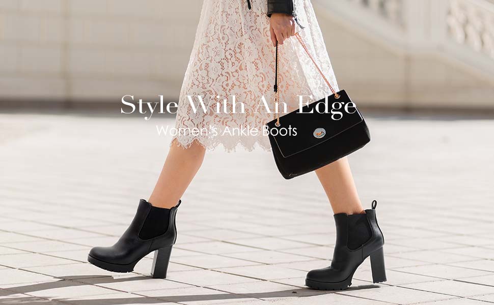 Women's High Heel Chelsea Boots-Dream Pairs
