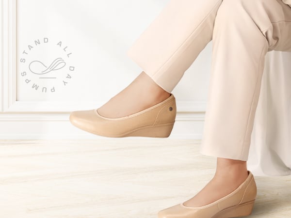 Comfortable Low Heel Wedge Pumps-Dream Pairs