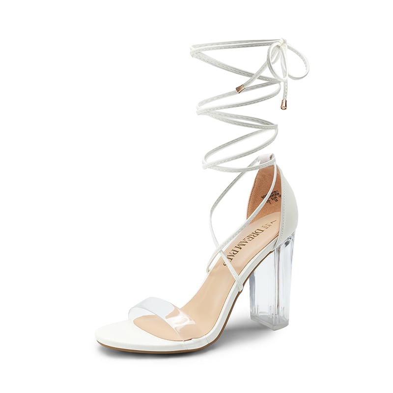 Clear heels with lace up online