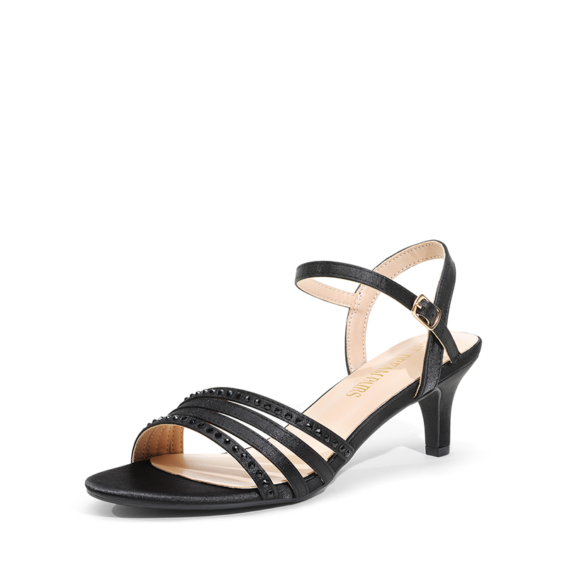 Sparkle Glow Kitten Heel Sandals