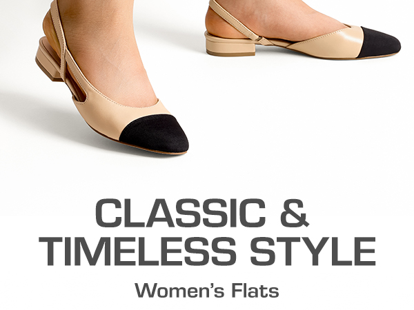 Women's Cap Toe Slingback Flats-Dream Pairs